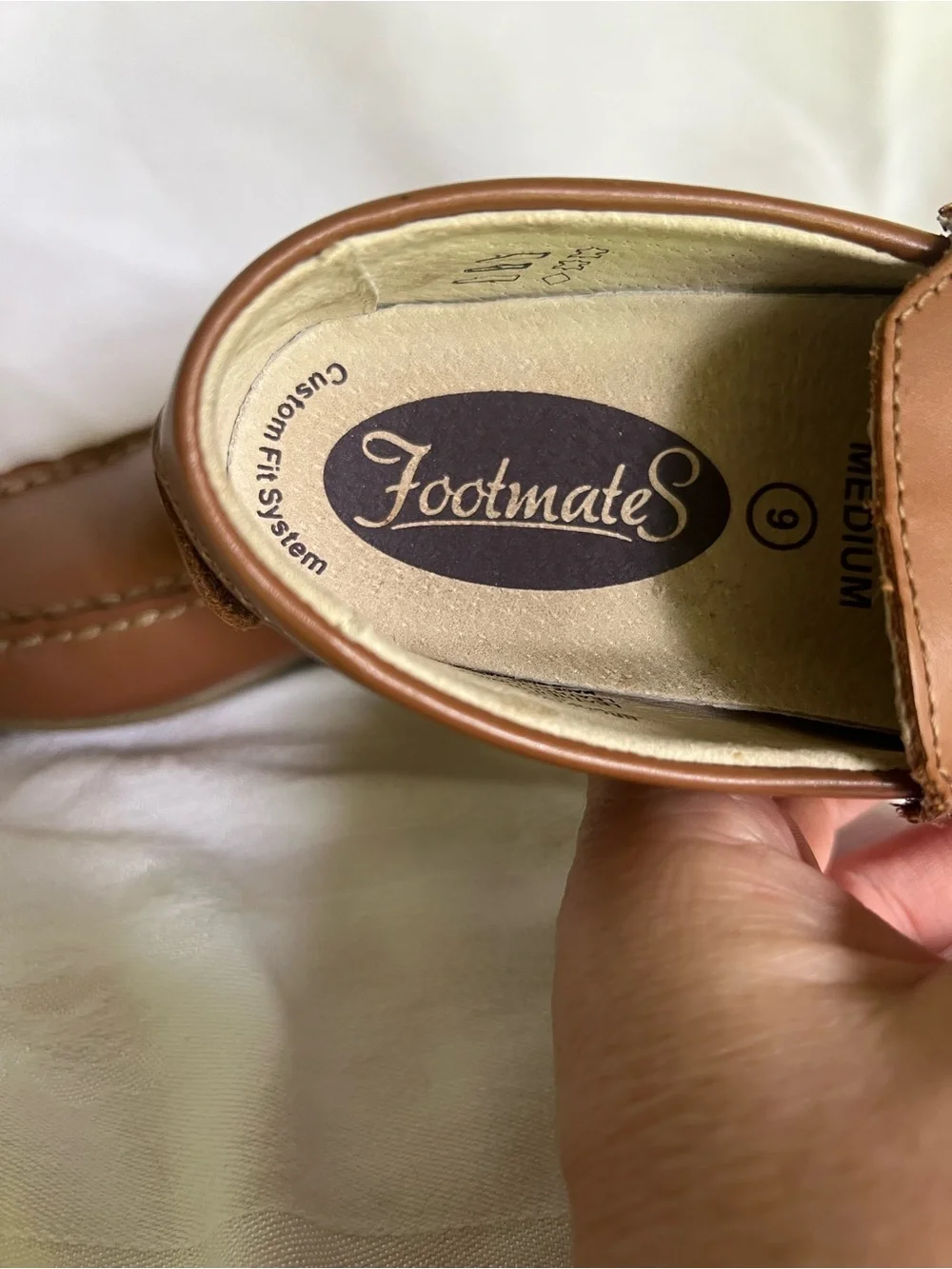 FootMates Brown Leather Slip-On Moccasin Loafer